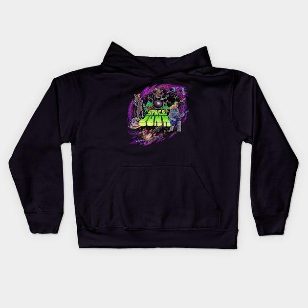 Space Junk Logo Kids Hoodie by Shadowind